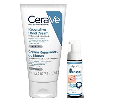 CeraVe Onarıcı El Kremi 50 ml - Diş Beyazlatıcı Köpük Hediye 