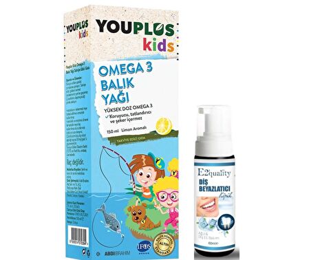 YouPlus Kids Omega 3 150 mll - Diş Beyazlatıcı Köpük Hediye