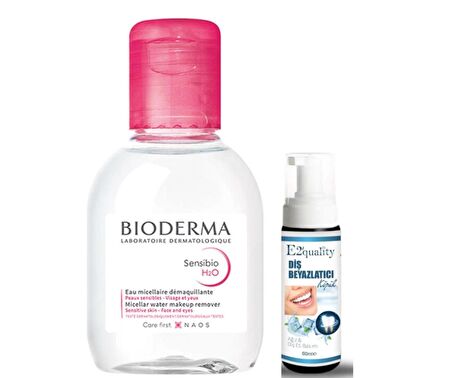 Bioderma Sensibio H2O Yüz ve Makyaj Temizleme Suyu 100 ml- Diş Beyazlatıcı Köpük Hediye 