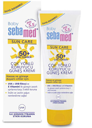 Sebamed Bebek Güneş Kremi SPF 50 75 ml- Diş Beyazlatıcı Köpük Hediye