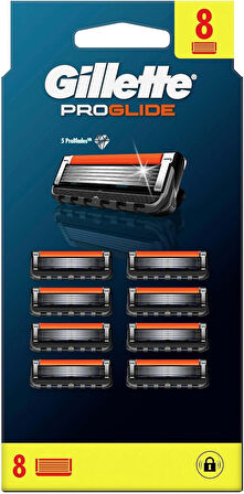 Gillette Fusion Proglide Yedek Erkek Tıraş Bıçağı 8'li - Diş Beyazlatıcı Köpük Hediye