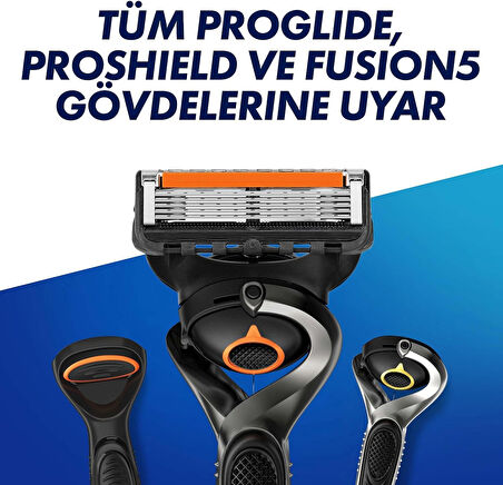 Gillette Fusion Proglide Yedek Erkek Tıraş Bıçağı 8'li - Diş Beyazlatıcı Köpük Hediye