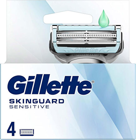 Gillette Skinguard Sensitive Yedek Tıraş Bıçağı 4 Adet - 