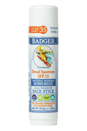 Badger Clear Zinc Unscented Spf 35 Cream Stick 18.4gr