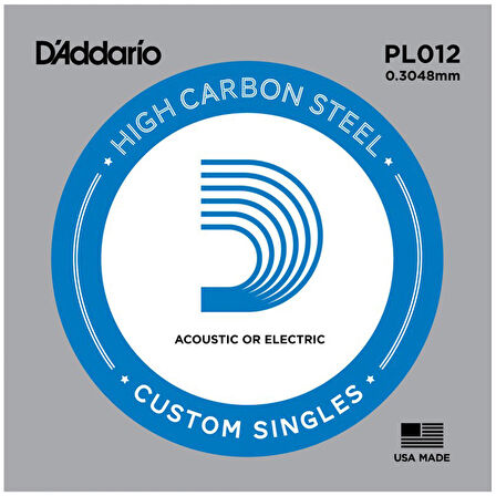 DADDARİO PL012 ELEKTRO VE AKUSTİK GİTAR TEK TEL