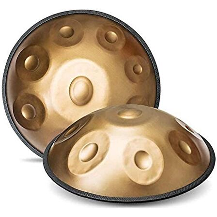 HANG DRUM HANDPAN SPACE DRUM GOLD STEEL DRUM 9 TONLU 22 INÇ