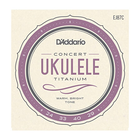 DADDARİO EJ87C TİTANİUM UKULELE CONCERT TAKIM TEL
