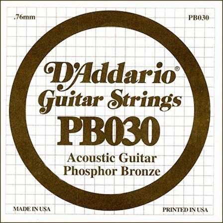 D'addario Pb030 Akustik Gitar Tek Teli - 30 Numara