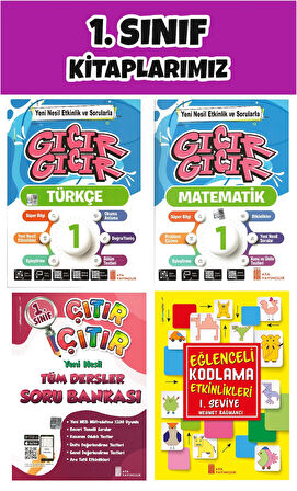 Ata 1.Sınıf 2.Dönem Seti ( Gıcır Türkçe- Matematik-Çıtır Çıtır Soru Bankası-Kodlama)