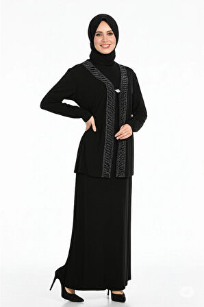 Oppland Kadın Boydan Elbise Özel Düğünlük Likralı Sandy Kumaş Hanedan Model Bisiklet Yakalı Rahat