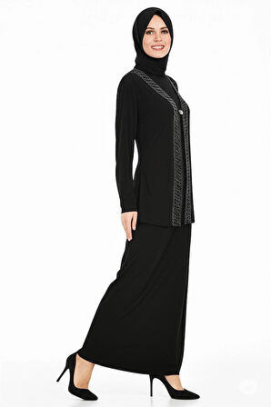 Oppland Kadın Boydan Elbise Özel Düğünlük Likralı Sandy Kumaş Hanedan Model Bisiklet Yakalı Rahat