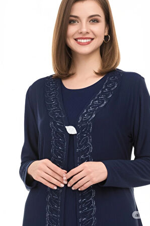 Oppland Kadın Boydan Elbise Özel Düğünlük Likralı Sandy Kumaş Hanedan Model Bisiklet Yakalı Rahat