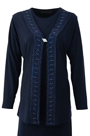 Oppland Kadın Boydan Elbise Özel Düğünlük Likralı Sandy Kumaş Hanedan Model Bisiklet Yakalı Rahat