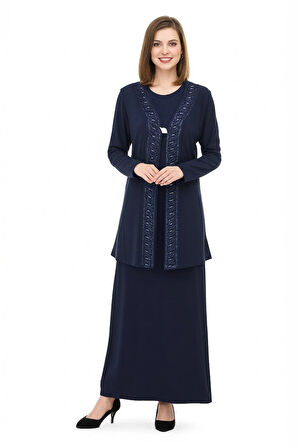 Oppland Kadın Boydan Elbise Özel Düğünlük Likralı Sandy Kumaş Hanedan Model Bisiklet Yakalı Rahat