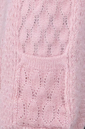 Oppland Kadın Kışlık Anne Yelek Yumuşacık Pamuklu Triko Örme Önden Bağlamalı Çift Cepli Rahat