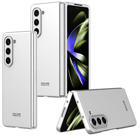 Smcase Samsung Galaxy Z Fold 5 Kılıf Kıpta Renkli Sert Pc Kapak
