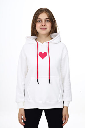 Kız Çocuk Kapüşonlu Sweatshirt Hoodie  7-13 Yaş Lx290