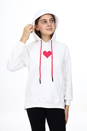 Kız Çocuk Kapüşonlu Sweatshirt Hoodie  7-13 Yaş Lx290