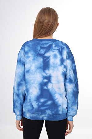 Kız Çocuk Batik Desenli Baskılı Sweatshirt  7-13 Yaş Lx296-2