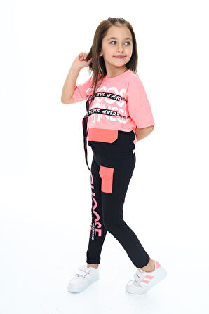 Kız Çocuk Taytlı-Aksesuarlı Alt/Üst Takım 9-14 Yaş 8000