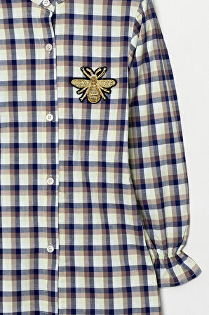 Kız Çocuk Ekose Desenli Elbise 12168