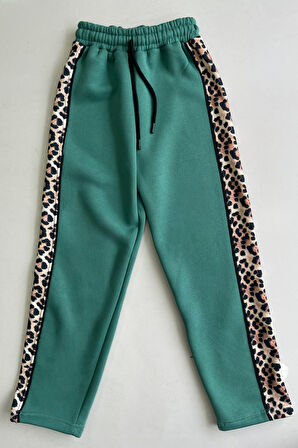 Kız Çocuk 3 İplik Alt-Üst Takım Kapüşonlu Rotasyon Desenli Nakış ve Taş Baskılı 12311