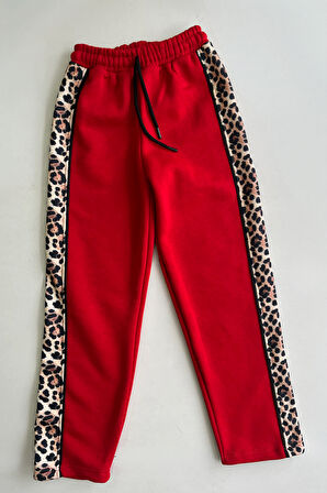 Kız Çocuk 3 İplik Alt-Üst Takım Kapüşonlu Rotasyon Desenli Nakış ve Taş Baskılı 12311