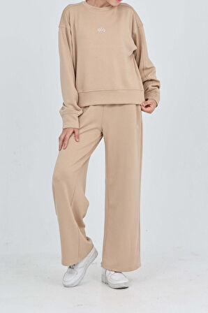 Kız Çocuk Oysho Kumaş Geniş Paçalı Alt- Üst Takım 12312