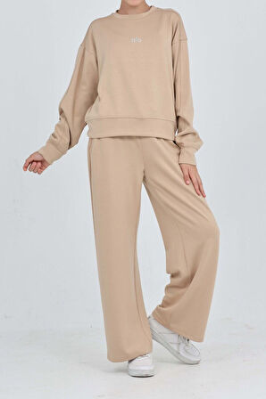 Kız Çocuk Oysho Kumaş Geniş Paçalı Alt- Üst Takım 12312