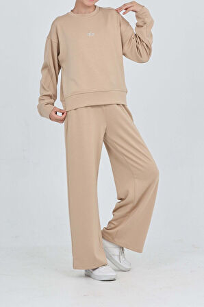 Kız Çocuk Oysho Kumaş Geniş Paçalı Alt- Üst Takım 12312