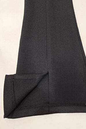 Kız Çocuk İspanyol Paça - Bel Tutuşlu - Çıma Detaylı Tayt 5-15 Yaş 12315