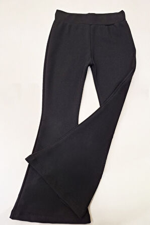 Kız Çocuk İspanyol Paça - Bel Tutuşlu Tayt 5-15 Yaş 12316