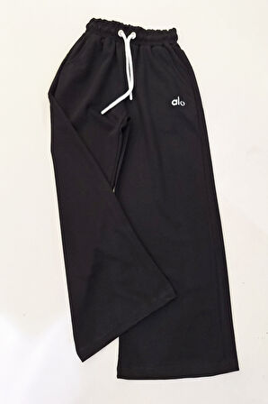 Kız Çocuk Doble Face Kumaş Geniş Paça Eşofman Alt 10-15 Yaş 12318