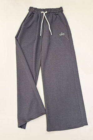 Kız Çocuk Doble Face Kumaş Geniş Paça Eşofman Alt 10-15 Yaş 12318