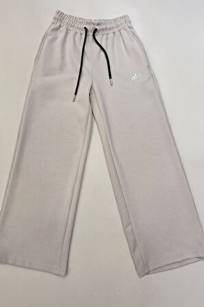 Kız Çocuk Doble Face Kumaş Geniş Paça Eşofman Alt 10-15 Yaş 12318