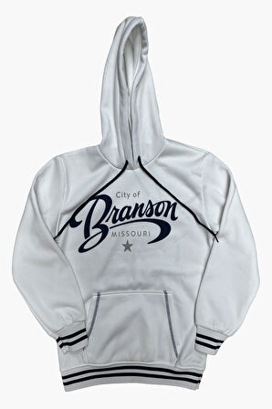 Erkek Çocuk Kapüşonlu Kanguru Cepli Ribana ve Baskı Detaylı 3 İplik Sweatshirt 12326