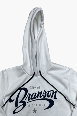 Erkek Çocuk Kapüşonlu Kanguru Cepli Ribana ve Baskı Detaylı 3 İplik Sweatshirt 12326