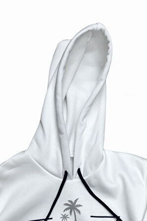 Erkek Çocuk 3 İplik Kapüşonlu Kanguru Cepli Ribana Detaylı Sweatshirt 12330