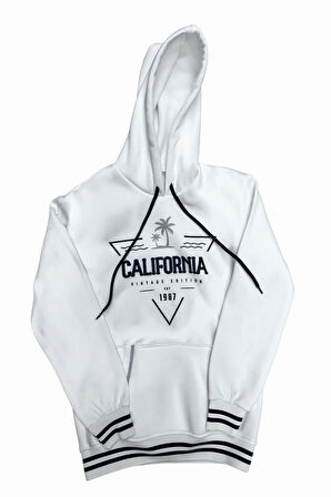 Erkek Çocuk 3 İplik Kapüşonlu Kanguru Cepli Ribana Detaylı Sweatshirt 12330