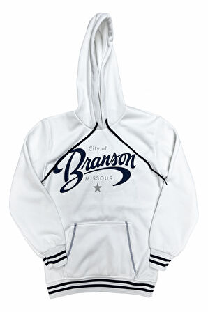 Kız Çocuk 3 İplik Kapüşonlu Kanguru Cepli Ribana ve Baskı Detaylı Sweatshirt 12331