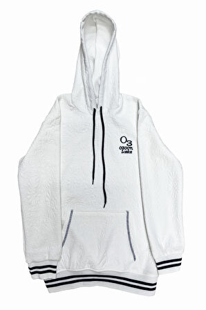 Erkek Çocuk 3 İplik Desenli Kapüşonlu Kanguru Cepli Sweatshirt 12332