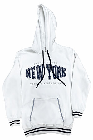 Kız Çocuk 3 İplik Kapüşonlu Kanguru Cepli Sweatshirt 12335