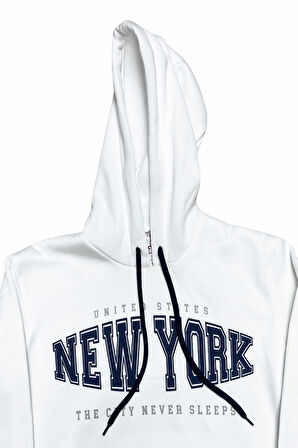 Kız Çocuk 3 İplik Kapüşonlu Kanguru Cepli Sweatshirt 12335