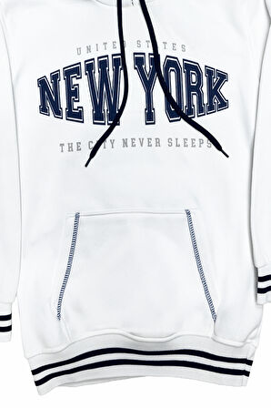 Kız Çocuk 3 İplik Kapüşonlu Kanguru Cepli Sweatshirt 12335