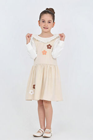 Kız Çocuk 2'li Elbise (Elbise+Badi Bluz) 12342