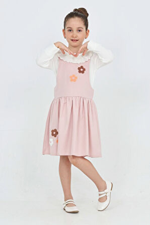 Kız Çocuk 2'li Elbise (Elbise+Badi Bluz) 12342