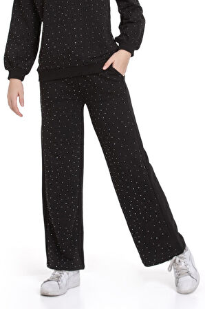 Kız Çocuk Taş Süslemeli Alt-Üst Takım-3 İplik 4-12 Yaş 12345