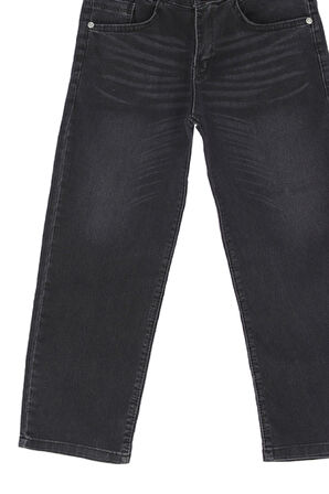 Erkek Çocuk Esnek Belli Likralı Geniş Kesim Jean Pantolon 13-17 Yaş 12367