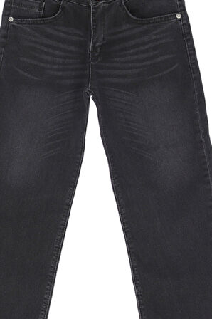 Erkek Çocuk Esnek Belli Likralı Geniş Kesim Jean Pantolon 13-17 Yaş 12367