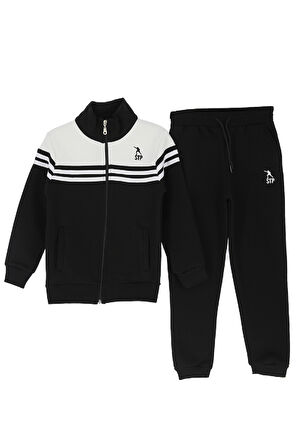 Erkek Çocuk Eşofman Takım-3 İplik Şardonlu-Fermuarlı-Hakim Yaka 12-16 Yaş 12381